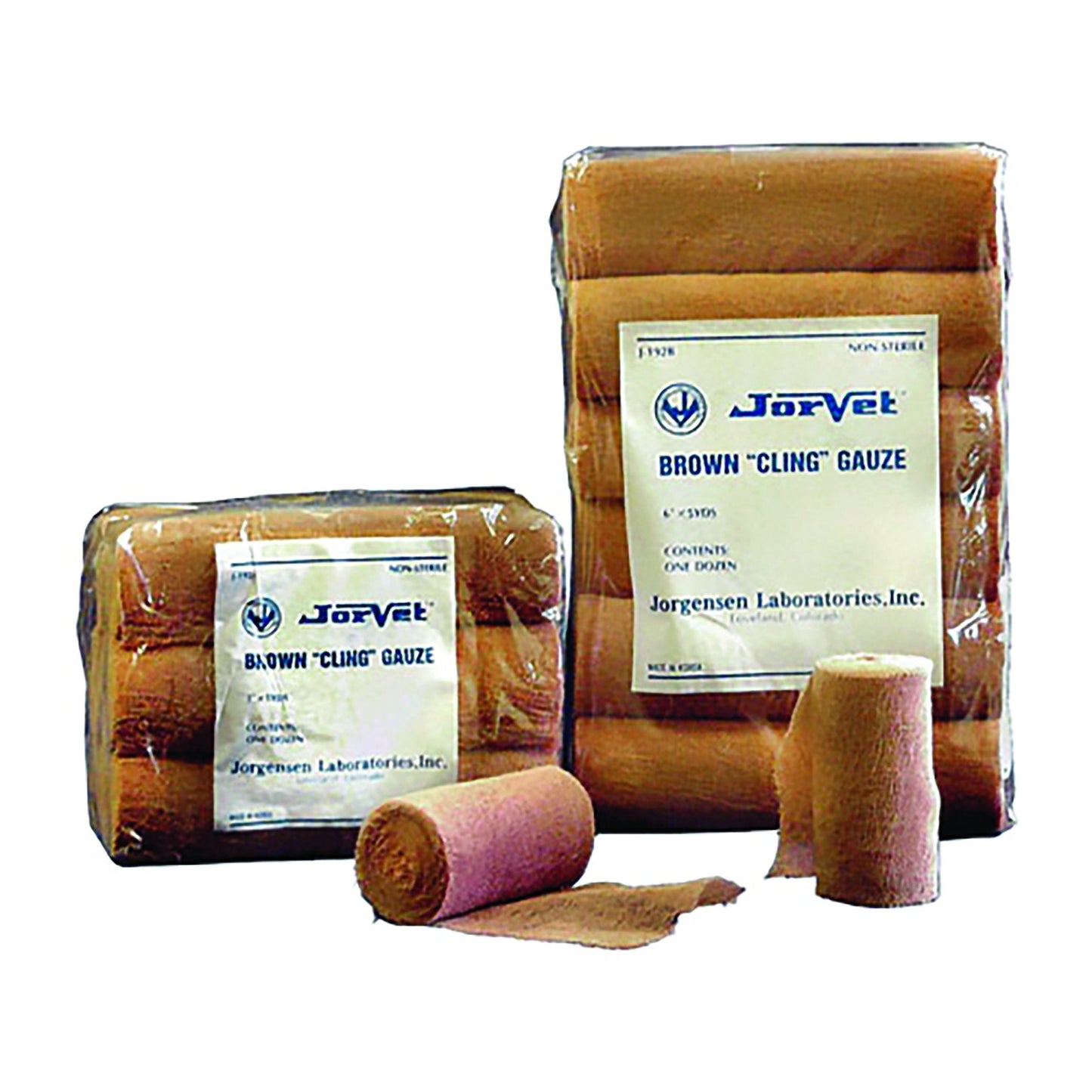 JorVet Brown Cling Gauze 12-Pack