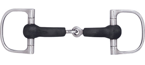 Suffolk Hard Rubber Single-Jointed Snaffle D-Ring Bit