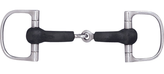 Suffolk Hard Rubber Single-Jointed Snaffle D-Ring Bit