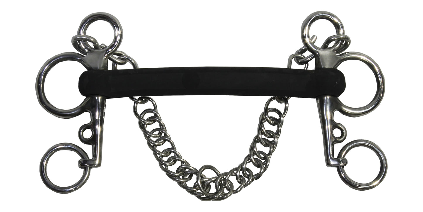 Suffolk Rubber Mullen Mouth Pelham Bit