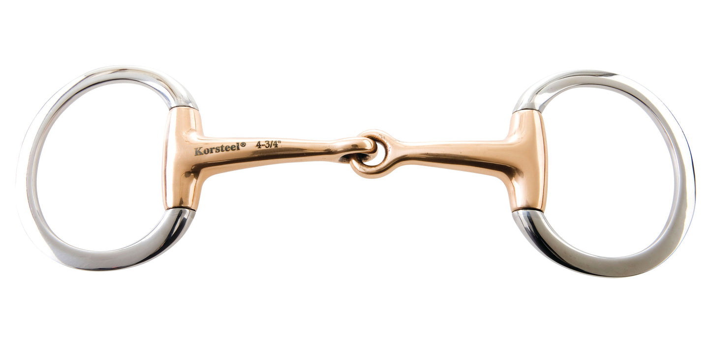 Korsteel Copper Mouth Jointed Eggbutt Bit
