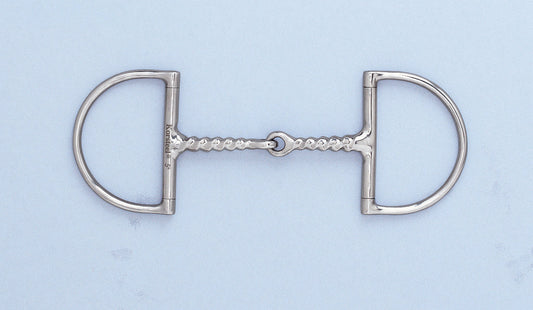 Suffolk Corkscrew Snaffle Hunter D-Ring Bit