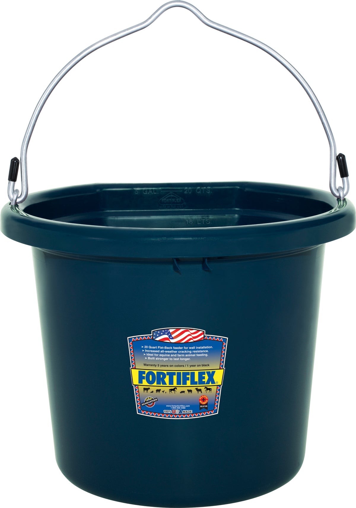 Fortiflex 20-Quart FlatBack Bucket - Colors