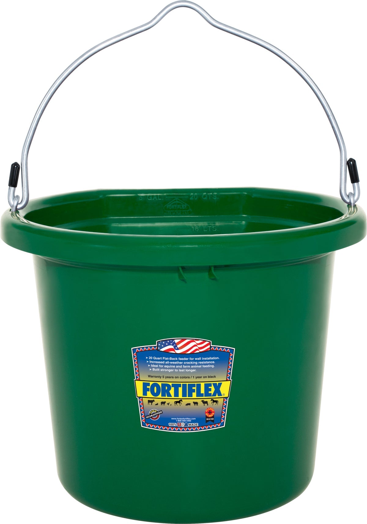 Fortiflex 20-Quart FlatBack Bucket - Colors