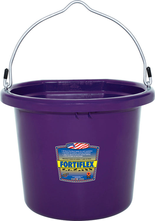 Fortiflex 20-Quart FlatBack Bucket - Colors