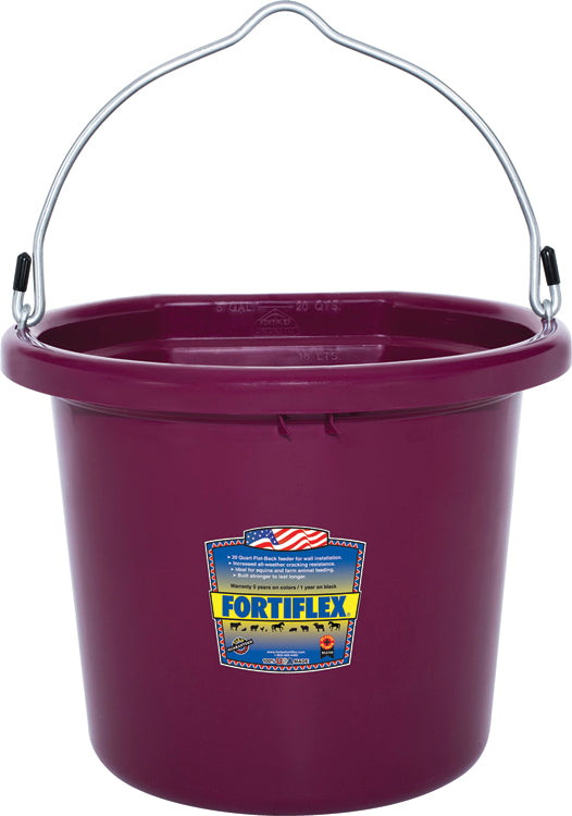 Fortiflex 20-Quart FlatBack Bucket - Colors
