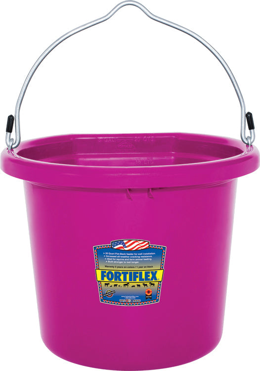 Fortiflex 20-Quart FlatBack Bucket - Colors