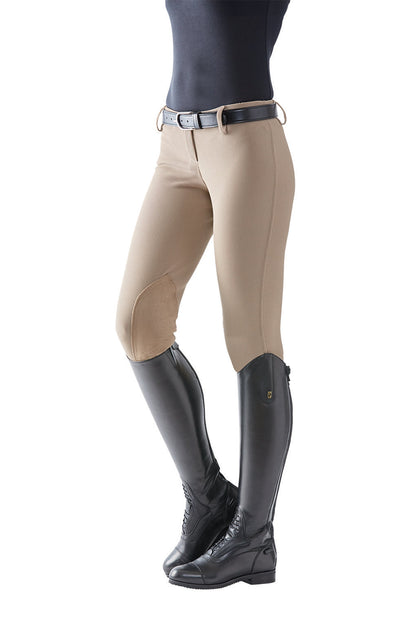 TuffRider Ladies’ Ribb Low-Rise Pull-On Knee-Patch Breech