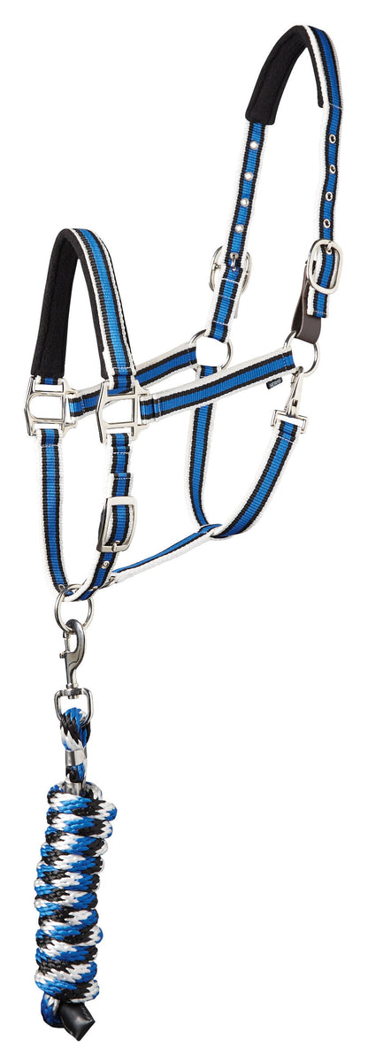 Suffolk Padded Striped Breakaway Halter & Lead