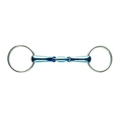 JP by Korsteel Blue Steel Oval Link Double-Jointed Loose Ring Bit