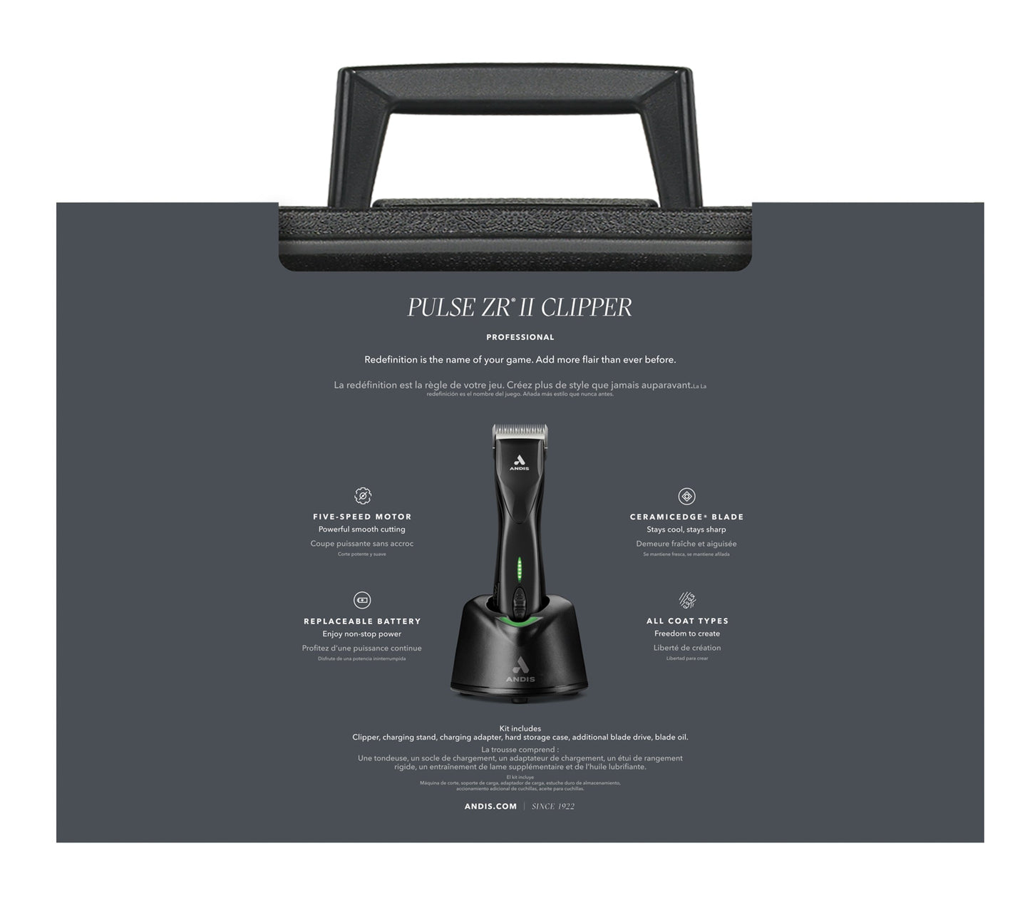 Andis Pulse ZR II Cordless Clipper with No. 10 Blade