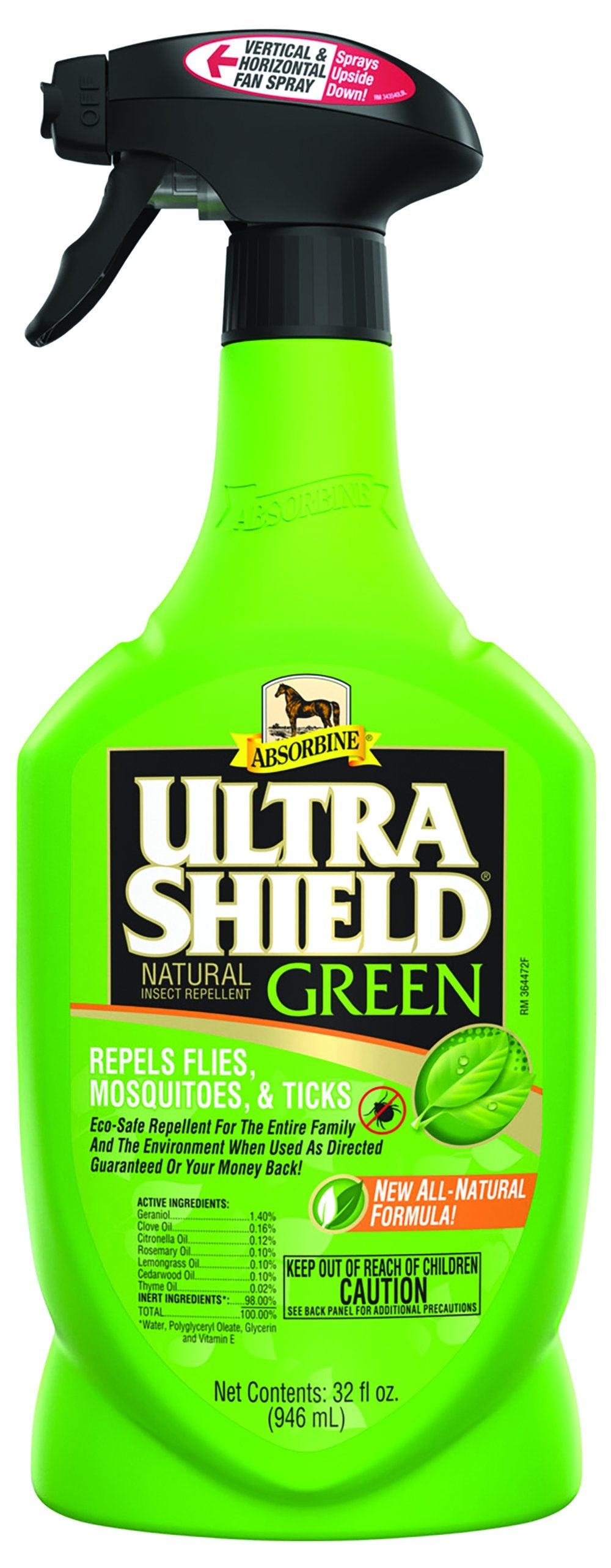 Absorbine UltraShield Green Natural Fly Repellent - Quart