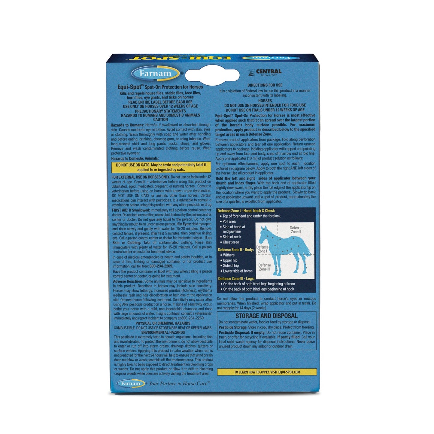 Farnam Equi-Spot Spot-On Fly Control - 12 week