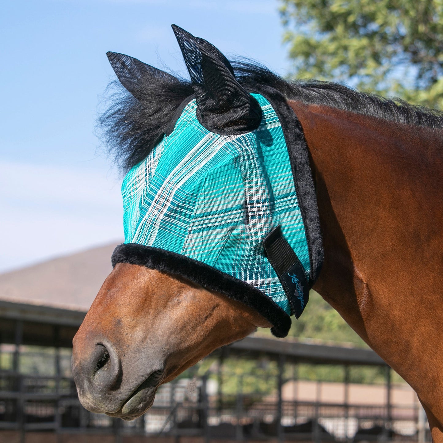 Kensington Signature Fly Mask with Plush Fleece, Ears & Forelock Hole