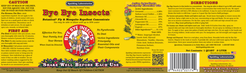 Bye Bye Insects Fly & Mosquito Repellent