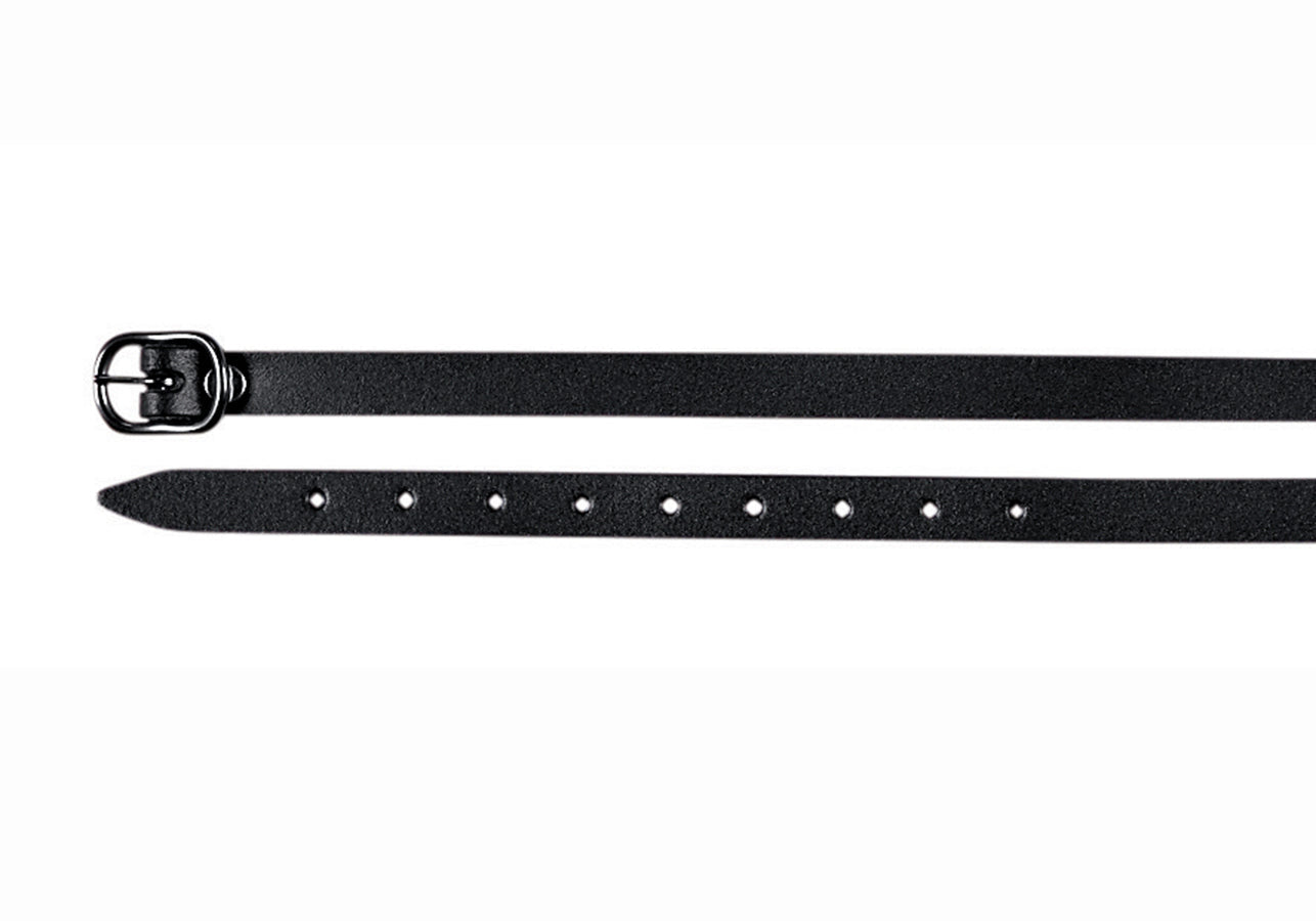 Herm Sprenger Black Buckle Leather Spur Straps