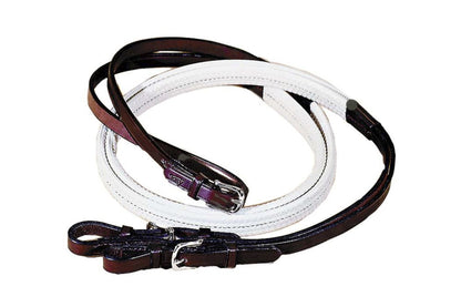 Tory Leather Company Rubber Grip Leather Reins with Buckle Ends