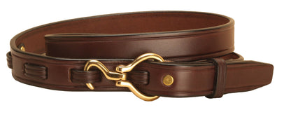 Tory Leather 1 1/2" Belt with Nickel Snaffle Bits