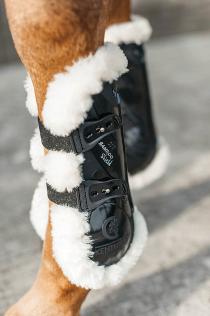 Kentucky Horsewear Vegan Sheepskin Elastic Tendon Boots with Bamboo