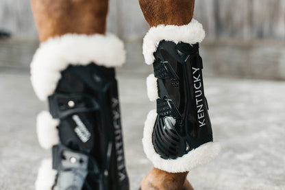 Kentucky Horsewear Vegan Sheepskin Elastic Tendon Boots with Bamboo