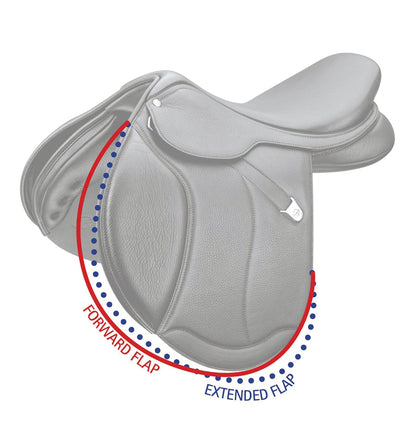 Bates Caprilli Close Contact Saddle with Extended Flap