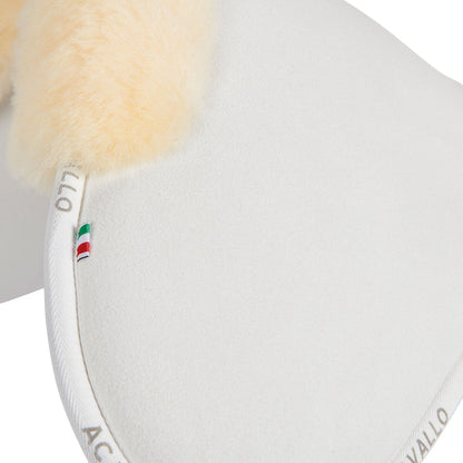 Acavallo Memory Foam Suede Close Contact Half Pad with Sheepskin
