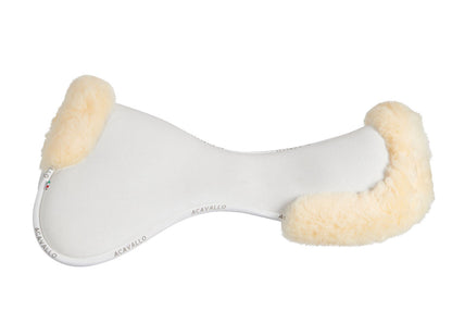 Acavallo Memory Foam Suede Close Contact Half Pad with Sheepskin
