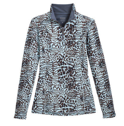 Ladies’ Meredith Print Quarter-Zip Shirt