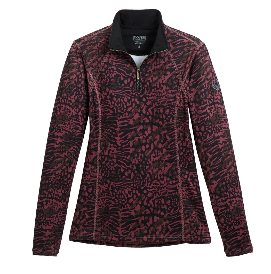 DS Ladies’ Meredith Print Quarter-Zip Shirt