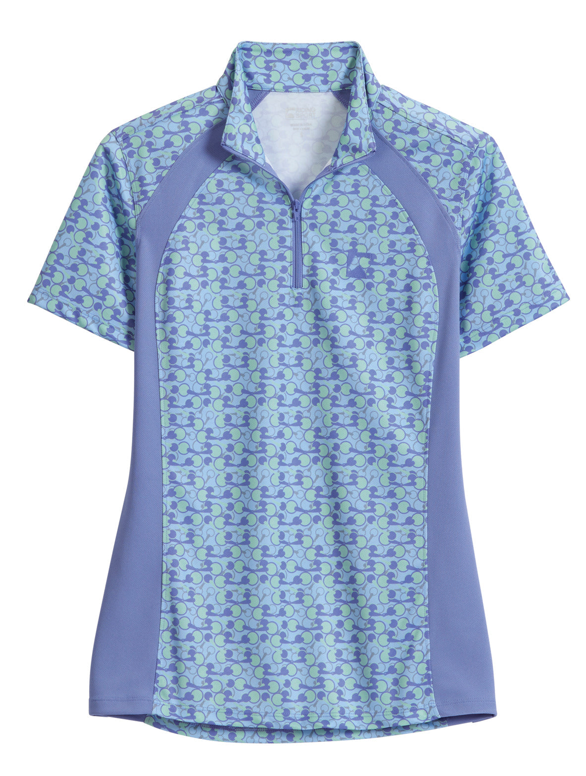 Riding Sport Ladies’ Airflow Quarter-Zip Print Short Sleeve Shirt