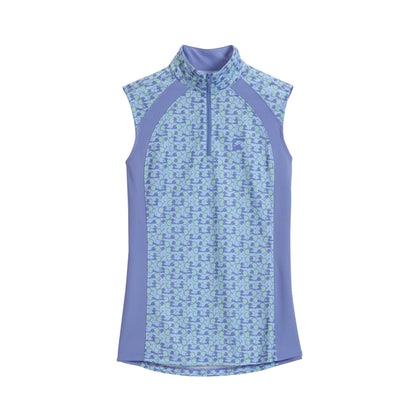 Riding Sport Ladies’ Airflow Quarter-Zip Print Sleeveless Shirt