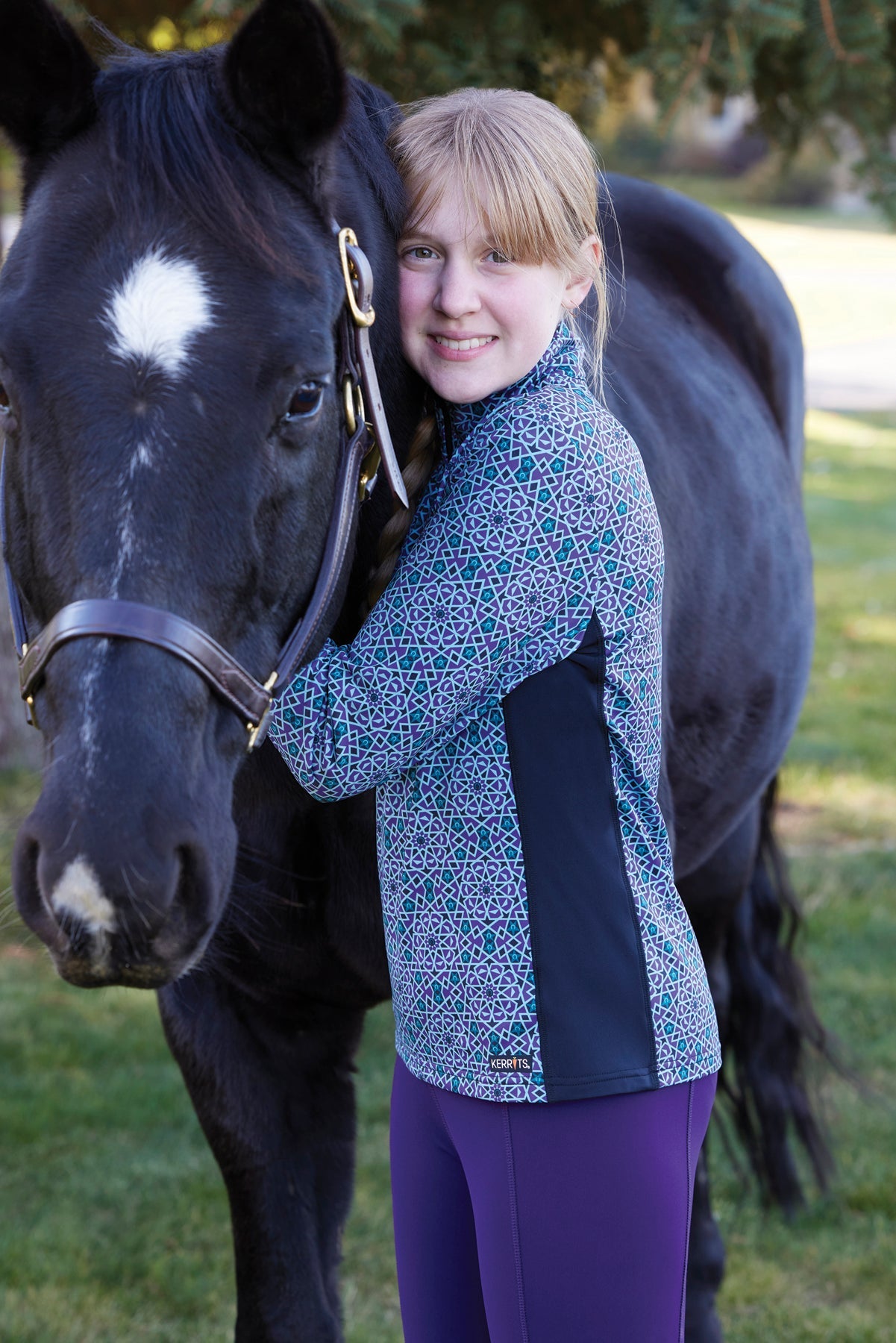 Kerrits Kids’ Rail Side Quarter-Zip Tech Top