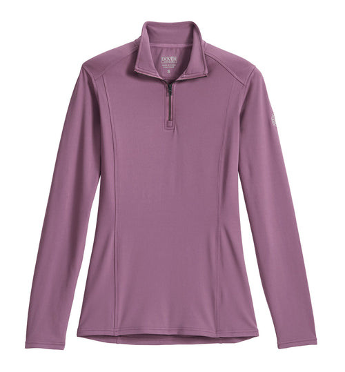 Ladies’ Leona Solid LuxTech Quarter-Zip Shirt