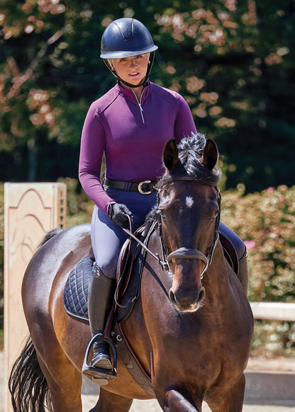 IconEQ Ladies' Lux Quarter-Zip Long-Sleeve Shirt