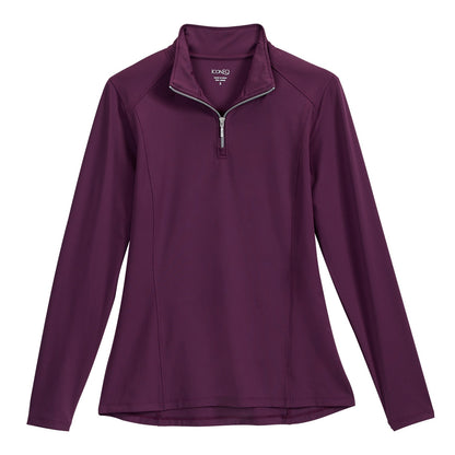 IconEQ Ladies' Lux Quarter-Zip Long-Sleeve Shirt