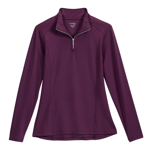 IconEQ Ladies' Lux Quarter-Zip Long-Sleeve Shirt