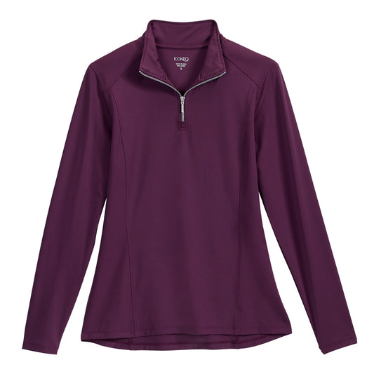 IconEQ Ladies' Lux Quarter-Zip Long-Sleeve Shirt