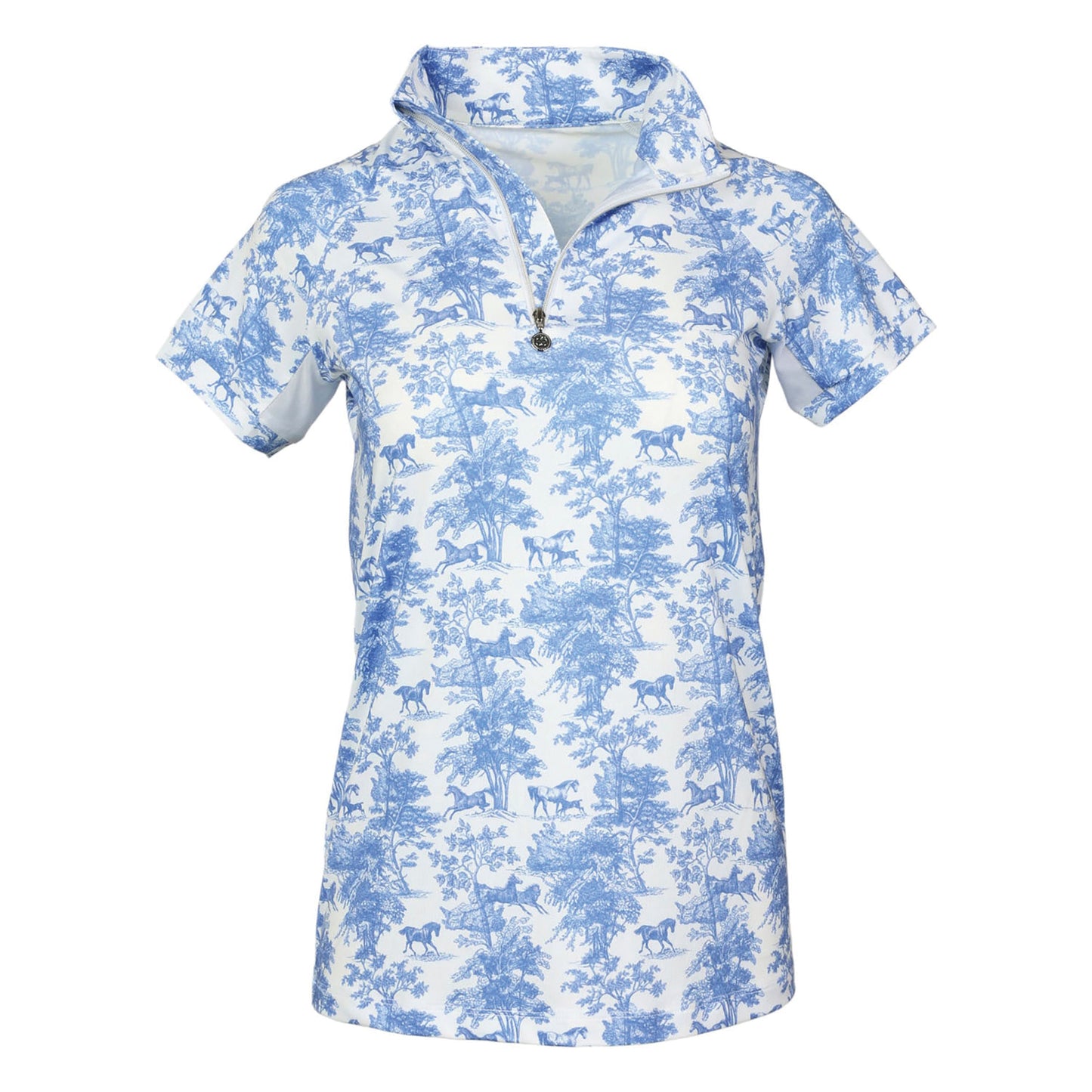 Dapplebay Equestrian Toile Short-Sleeve Sun Shirt