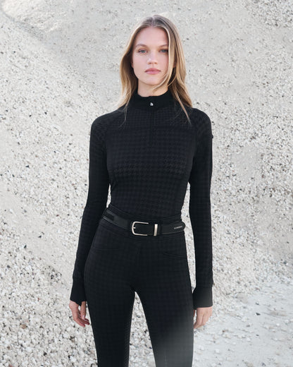 LeMieux Ladies' Aspen Houndstooth Quarter-Zip Top