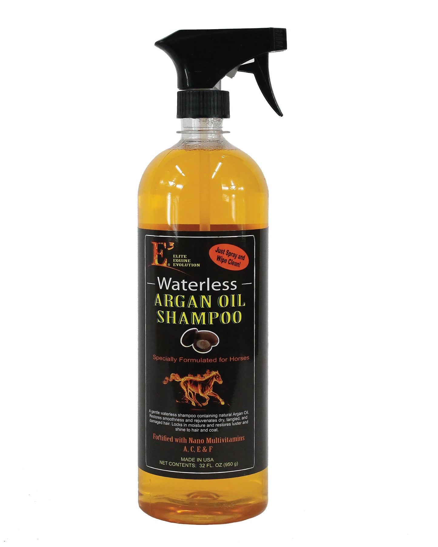 E3 Elite Equine Evolution Waterless Argan Oil Shampoo - Quart