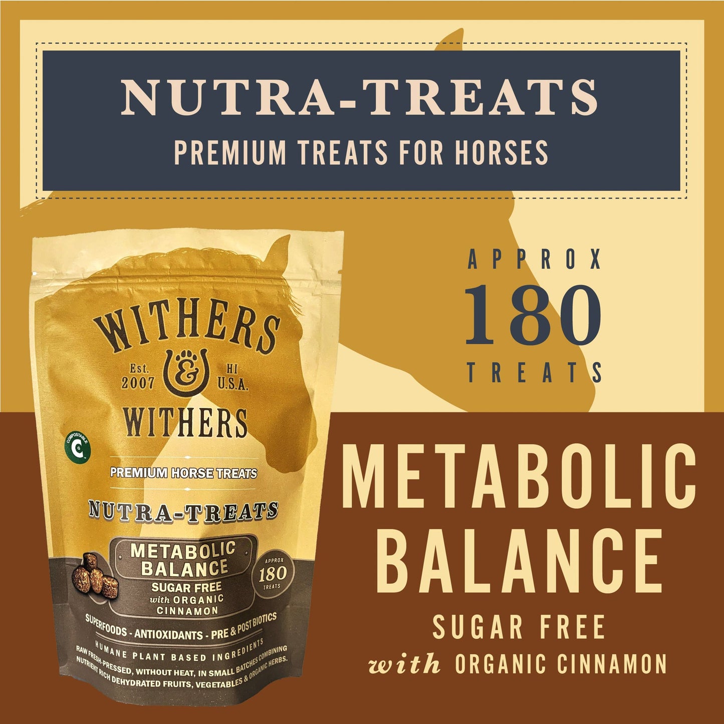 Withers & Withers Sugar-Free Cinnamon Nutra-Treats for Horses