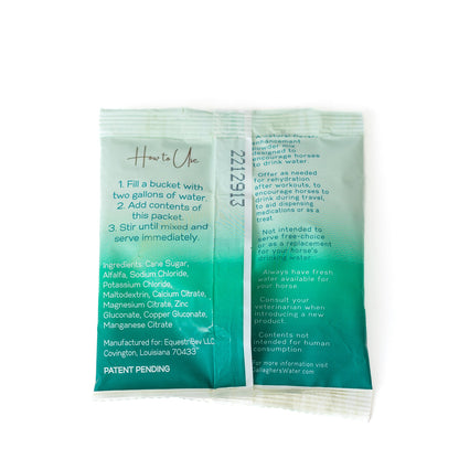Gallagher’s Water All-Natural Equine Hydration Beverage, 12 Sachets