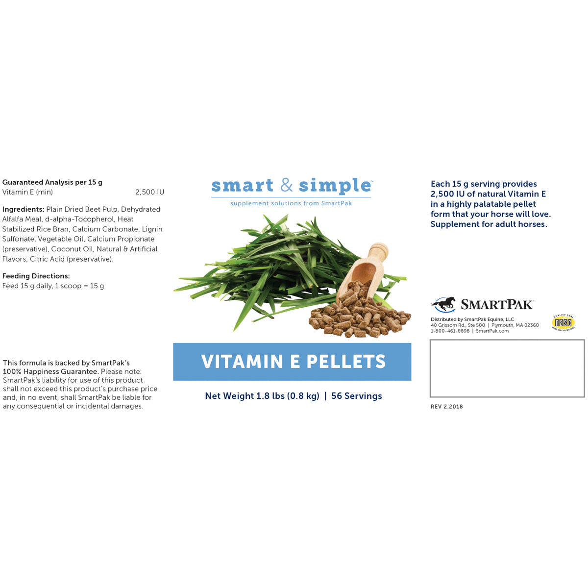 SmartEquine Smart & Simple Vitamin E Pellets - 1.8 lbs.