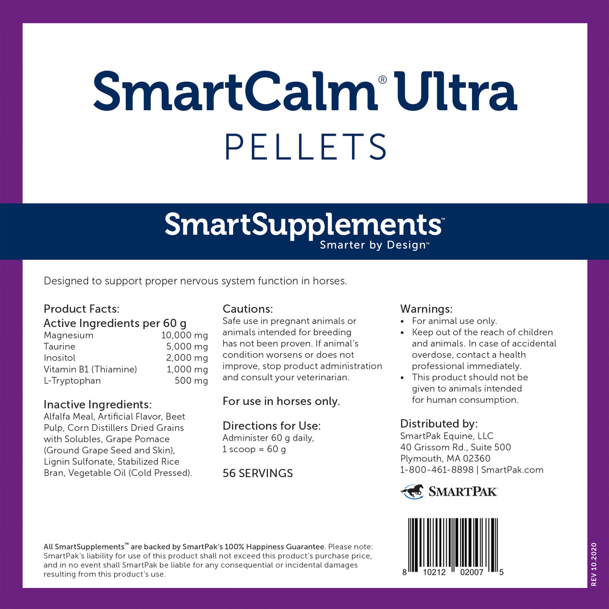 SmartEquine SmartCalm Ultra Pellets - 7.5 lbs.