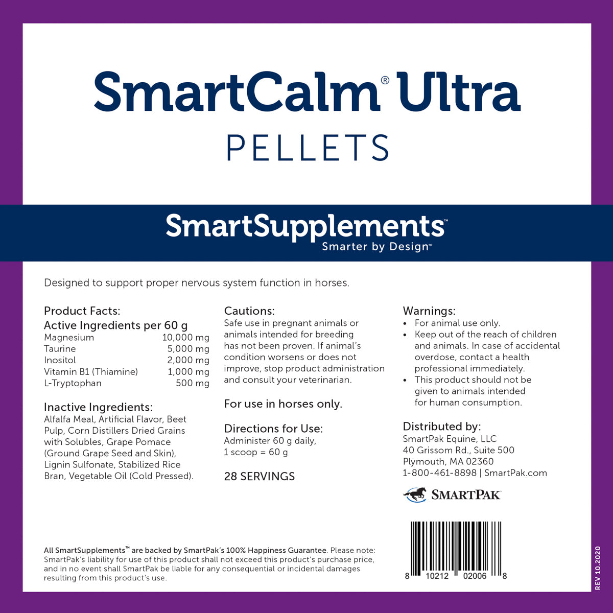 SmartEquine SmartCalm Ultra Pellets - 3.75 lbs.