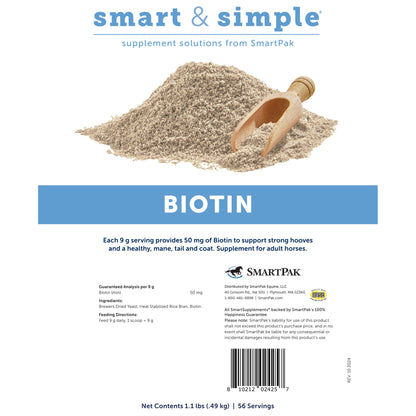 SmartEquine Smart & Simple Biotin Powder-Bag - 1.1 lbs.