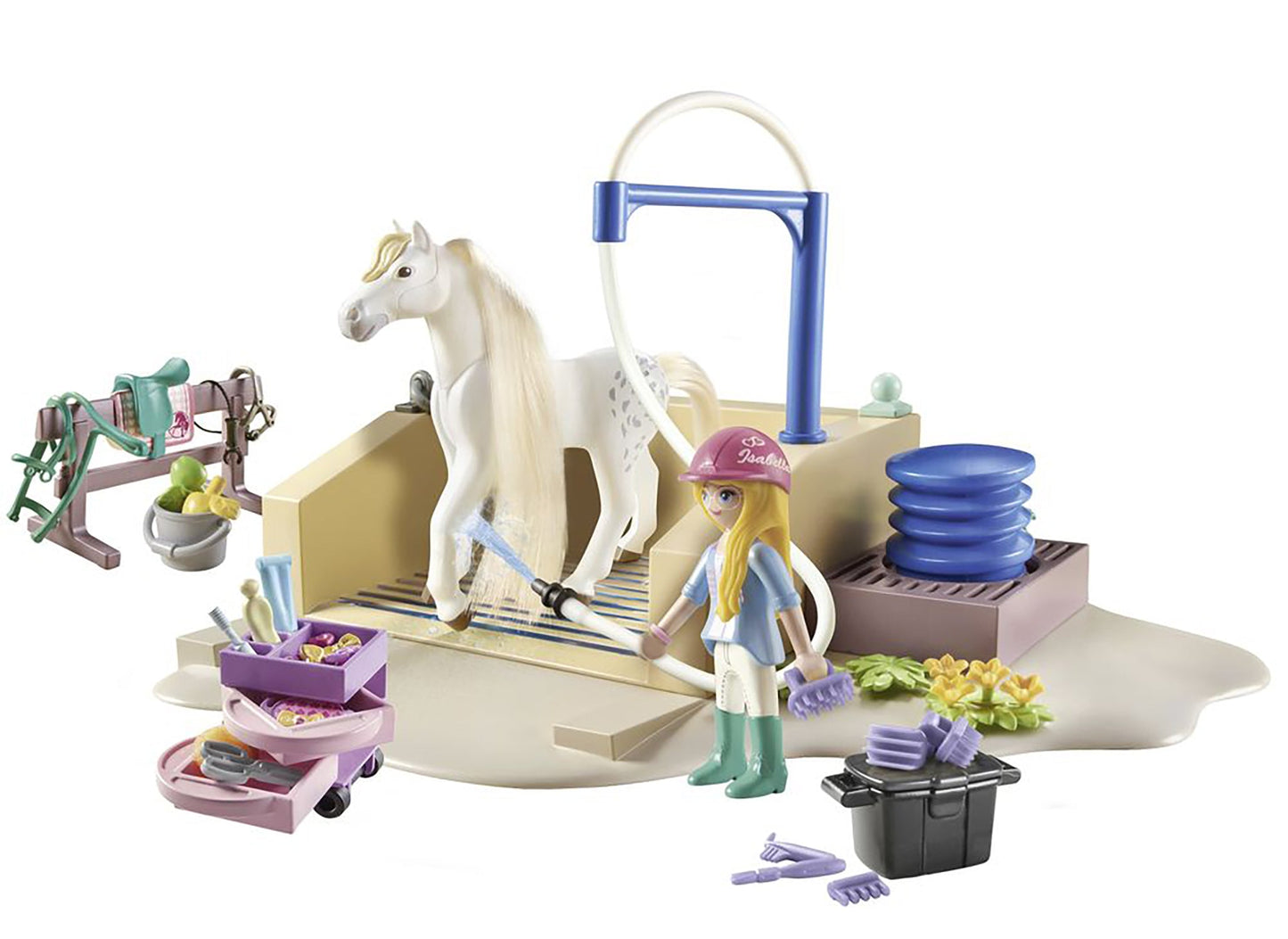 Playmobil Isabella and Lioness with Washing Station