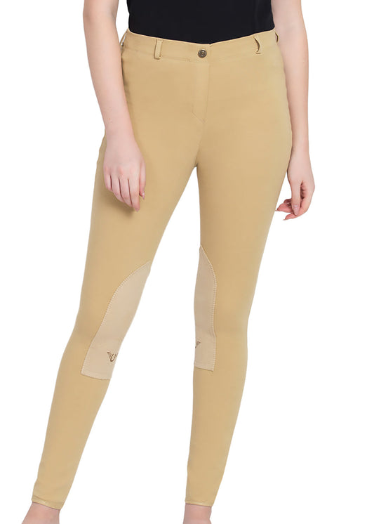 TuffRider Ladies' Cotton Pull-On Knee-Patch Plus Breech