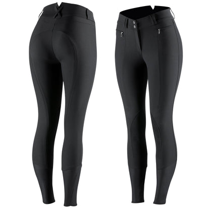Horze Ladies’ Angelina Synthetic Leather Knee-Patch Breech
