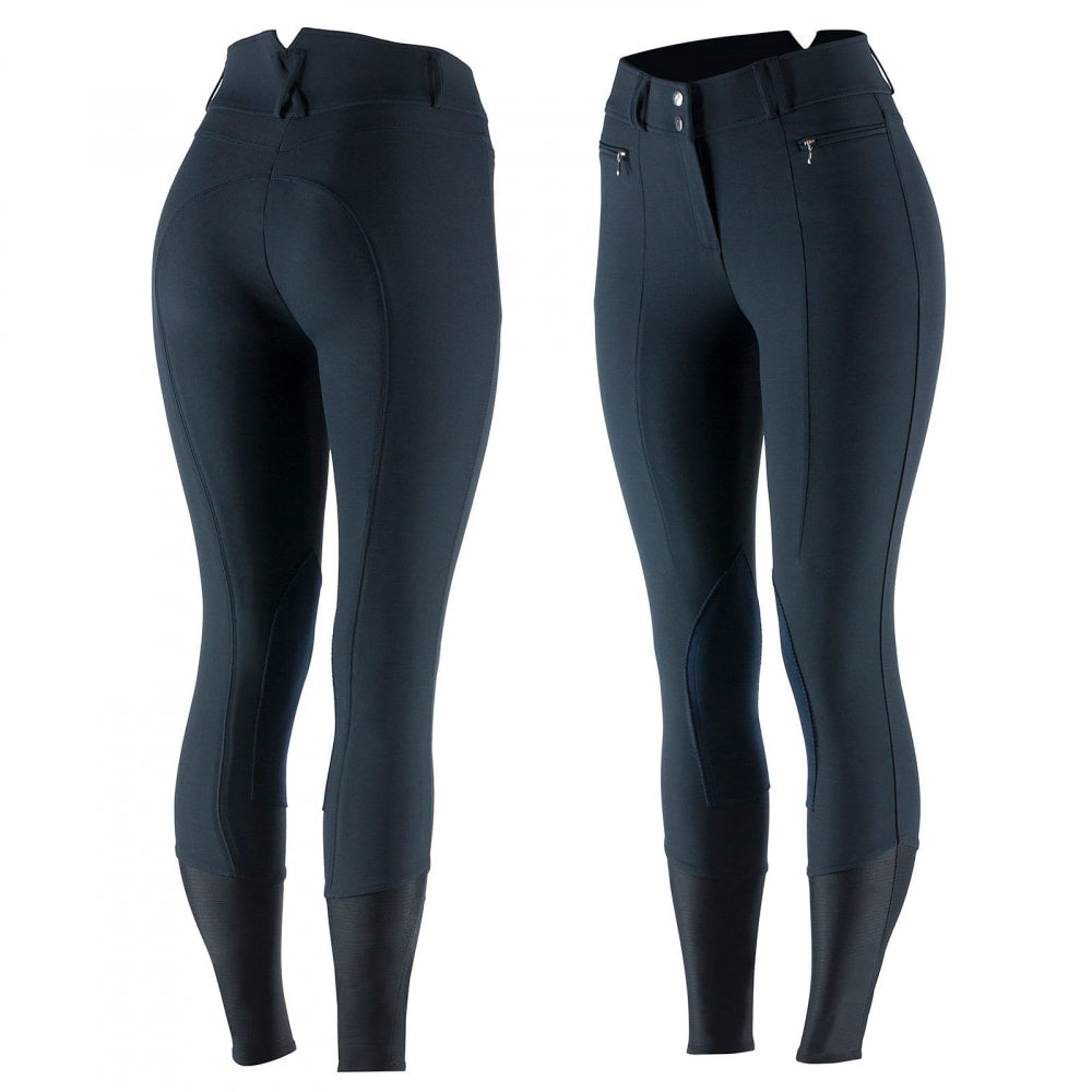 Horze Ladies’ Angelina Synthetic Leather Knee-Patch Breech